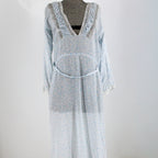 1930s sheer screen-printed dot mousseline nightgown