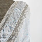 1930s sheer screen-printed dot mousseline nightgown