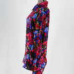90s gianni versace couture sheer floral silk shirt