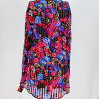 90s gianni versace couture sheer floral silk shirt