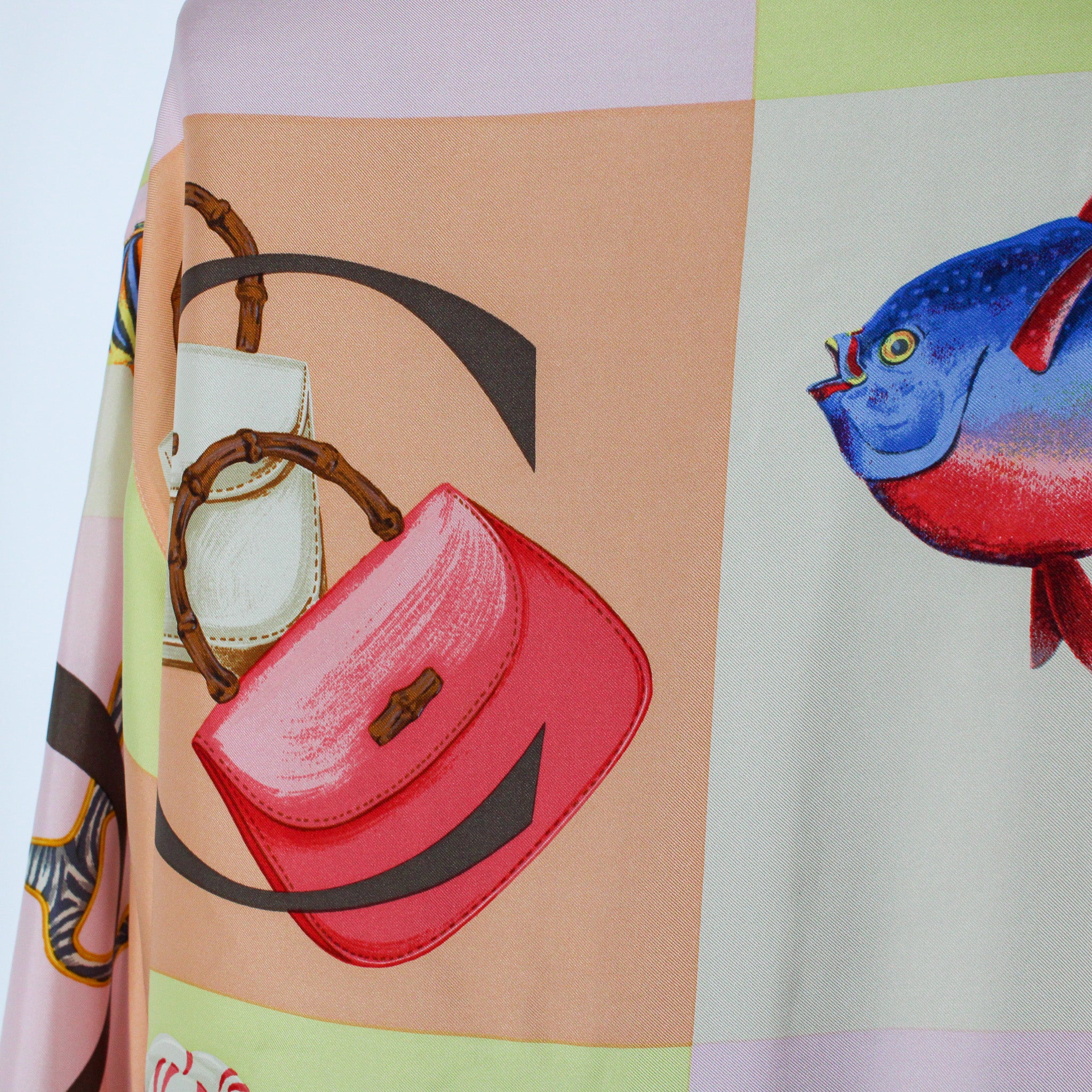 90s gucci tom ford ss1994 heritage print silk shirt
