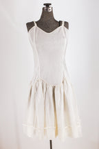 50s silk and net drop waist slip dress