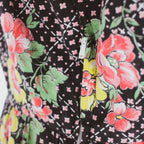 40s floral cotton eyelet collar tiered dress