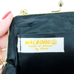 1960s walborg metallic ribbon-work evening bag - gold, silver & black lamé