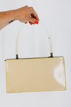 y2k gucci by tom ford tan patent leather, lucite handle