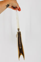 y2k gucci by tom ford tan patent leather, lucite handle