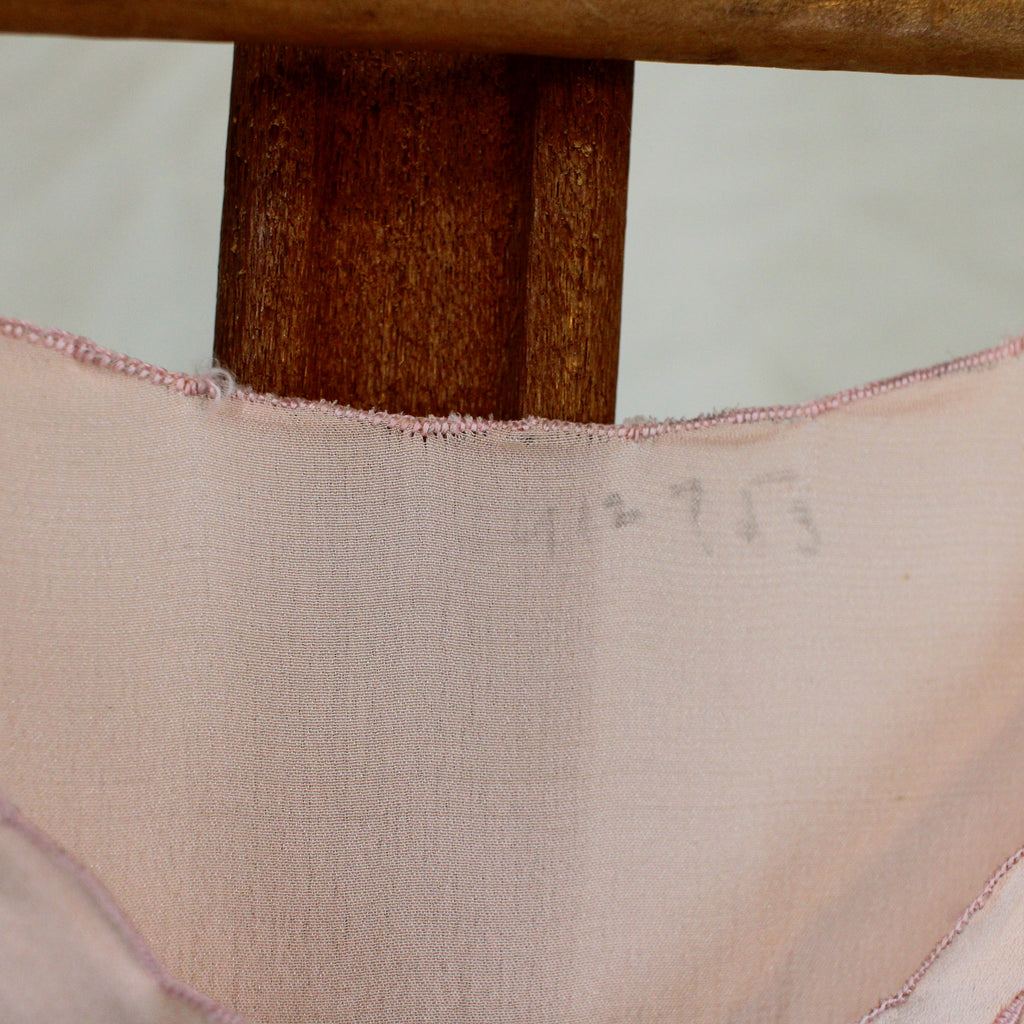 1920s silk chemise with cutwork embroidery