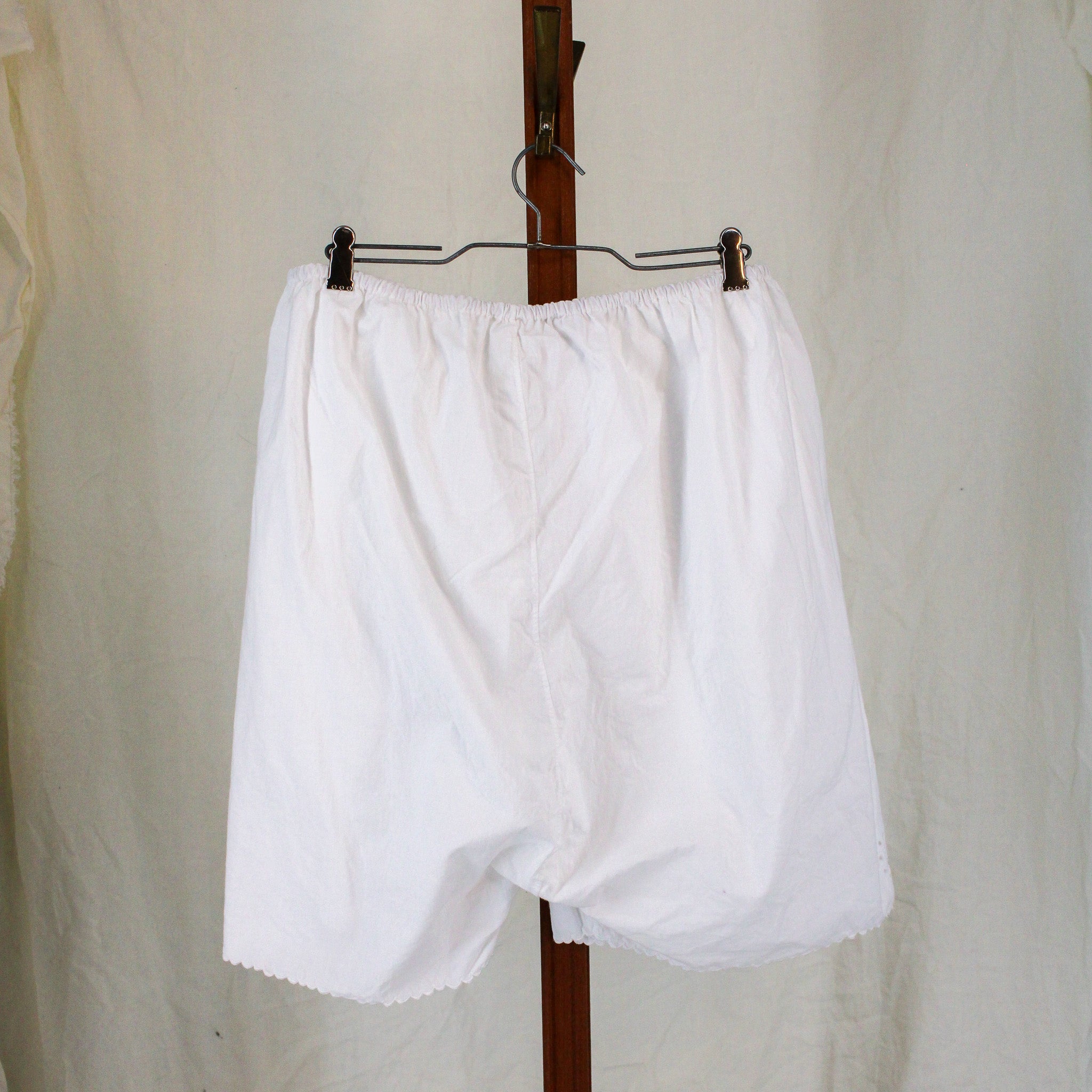 antique cotton eyelet bloomers, hand monogrammed