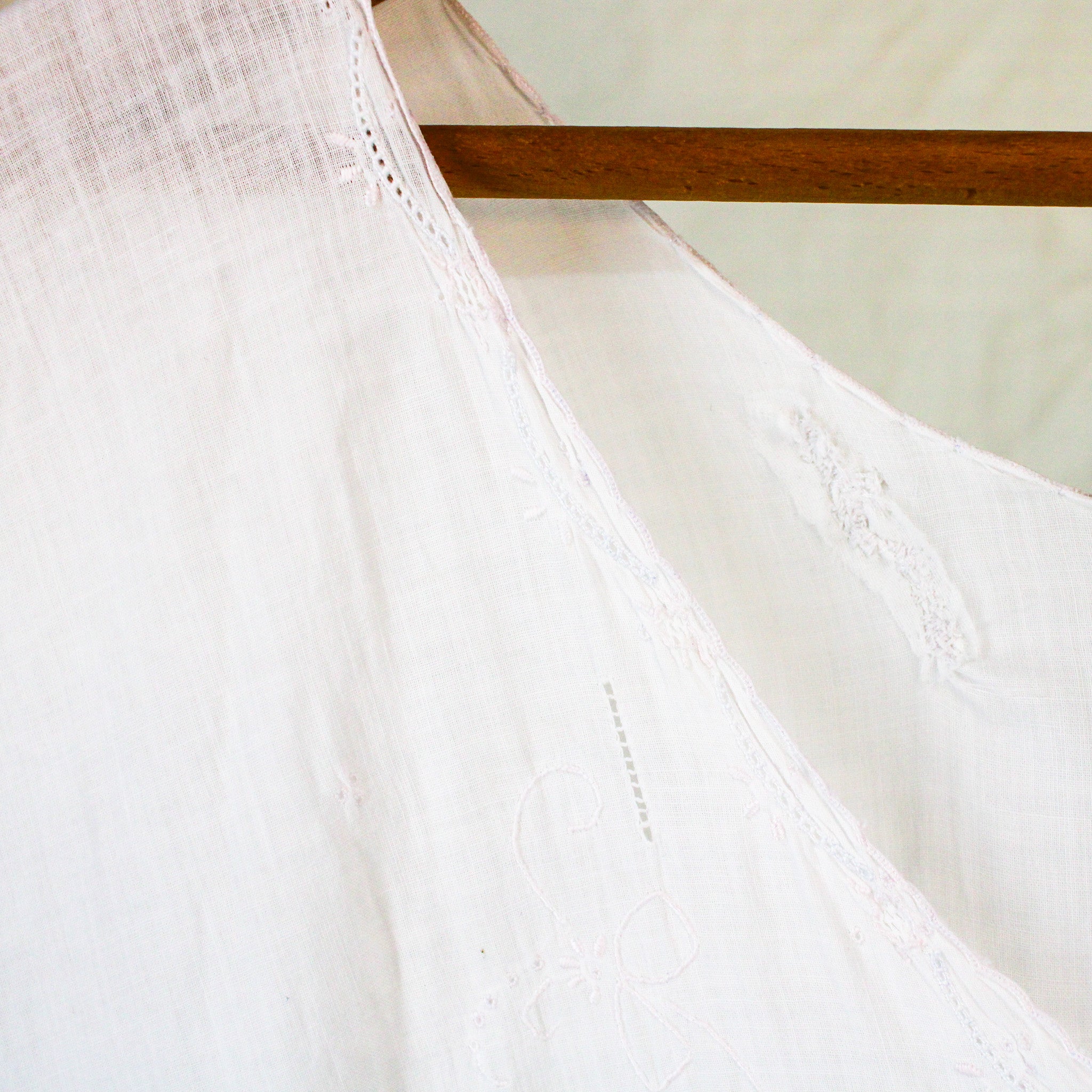 1900s antique whitework eyelet nightgown