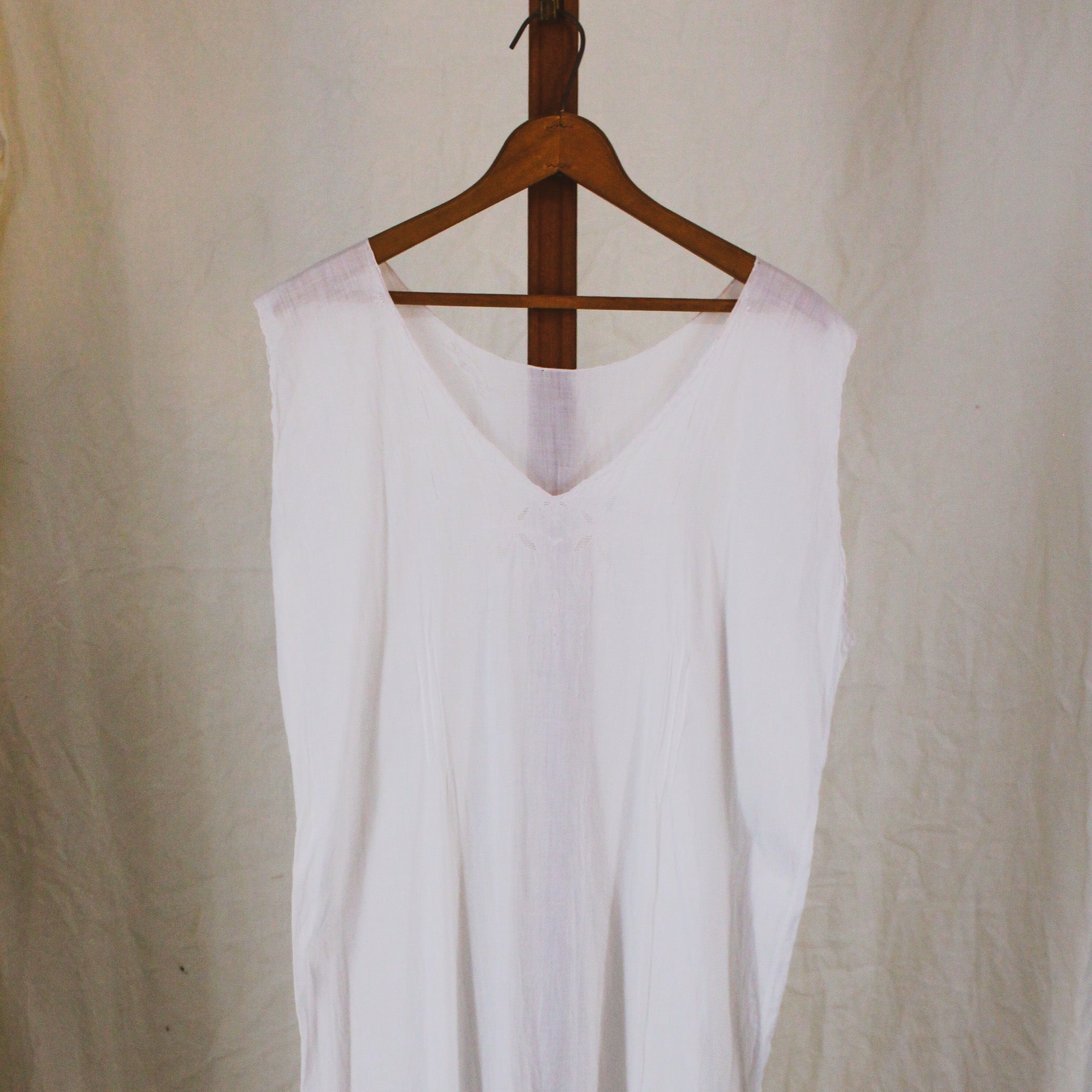 1900s antique whitework eyelet nightgown