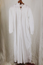1970s prairie style eyelet cotton nightgown
