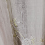 1910s antique embroidered cotton voile wrapper robe