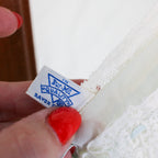 50s "styled by Godfried" mint rayon nightgown, lace bodice