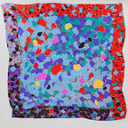 80s perry ellis mosaic print silk scarf