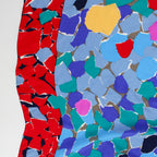 80s perry ellis mosaic print silk scarf