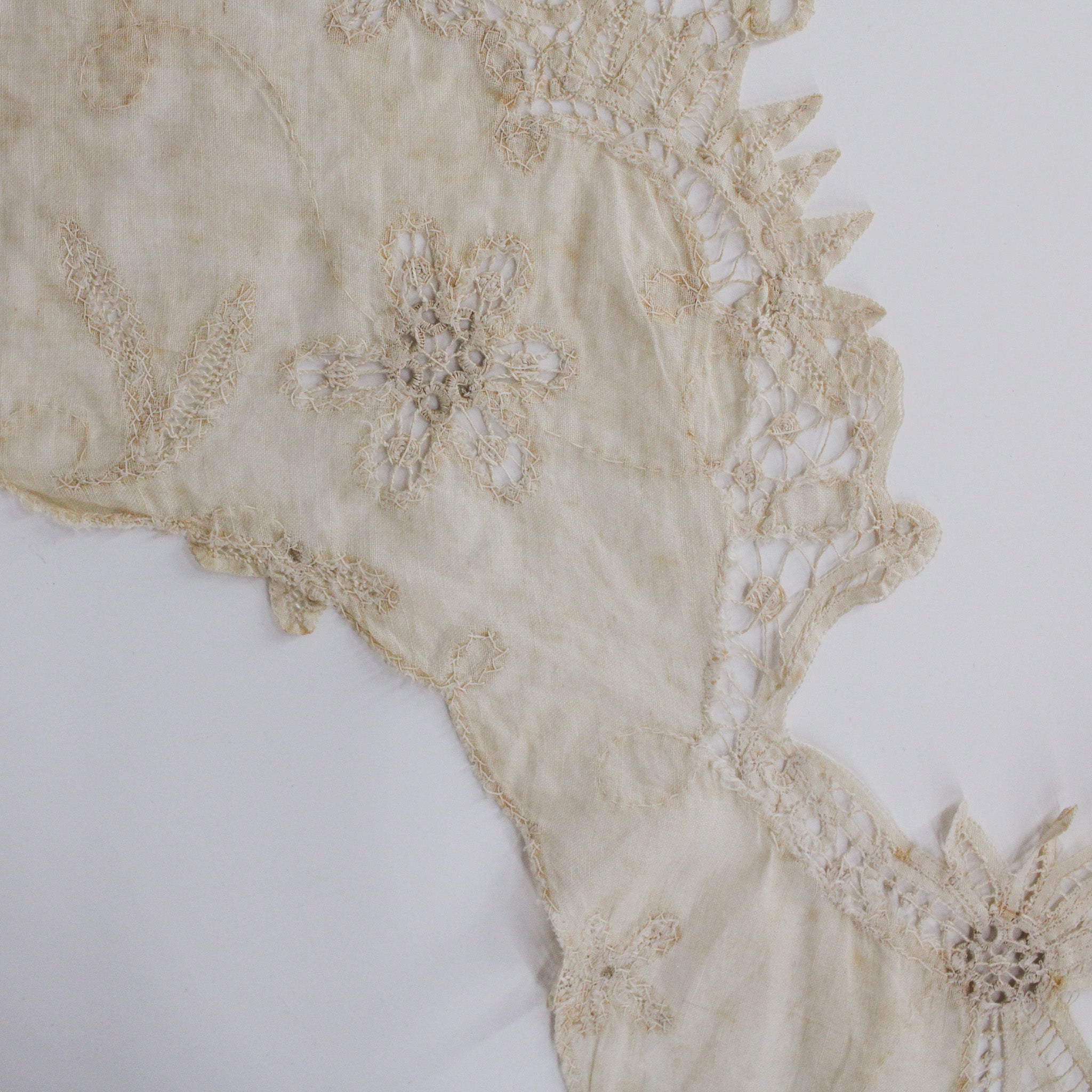 antique edwardian tape lace bertha collar