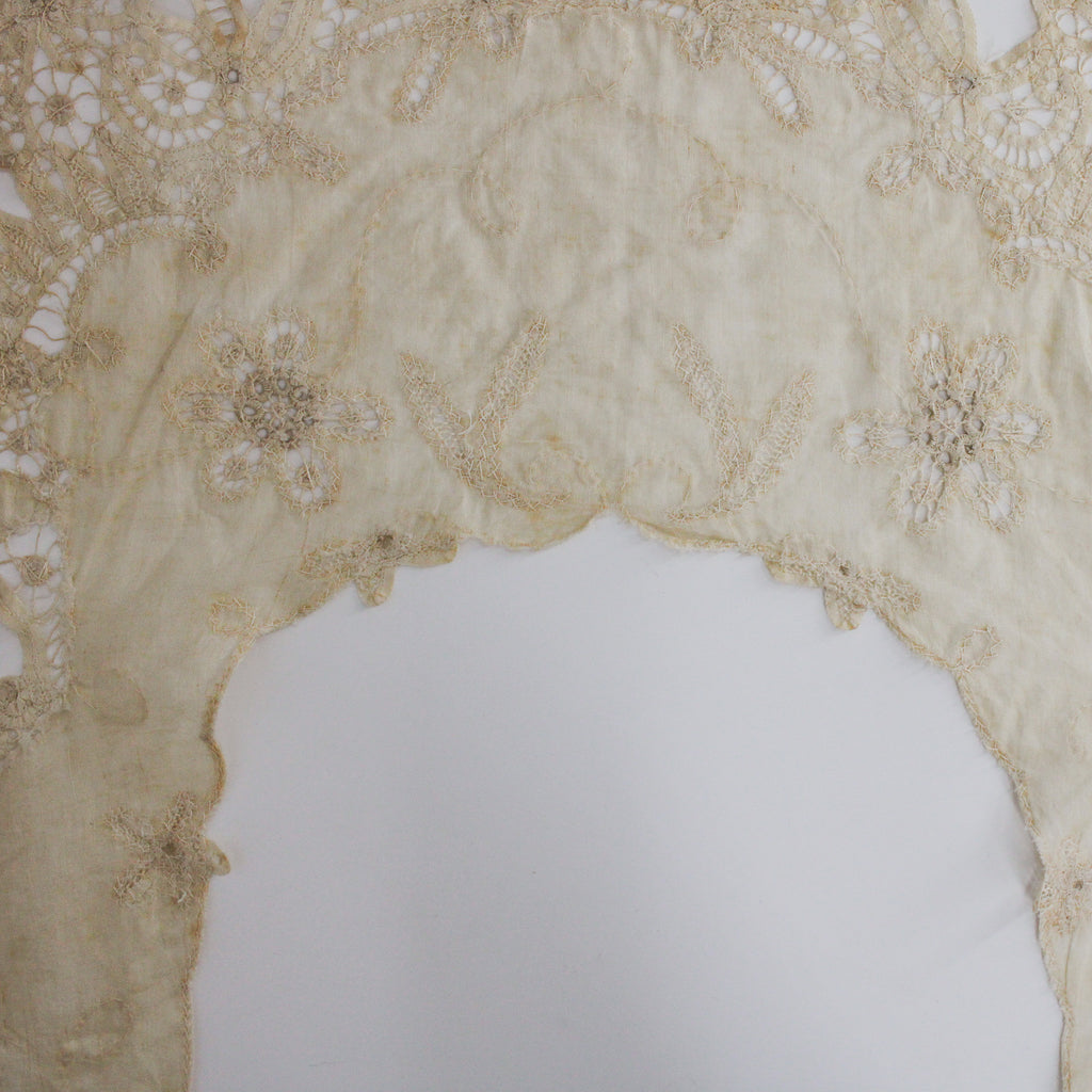 antique edwardian tape lace bertha collar