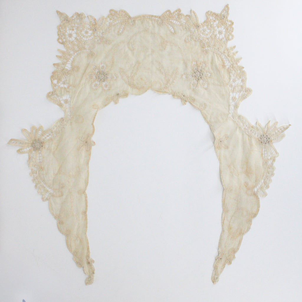 antique edwardian tape lace bertha collar