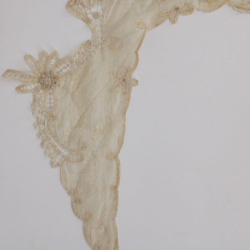 antique edwardian tape lace bertha collar