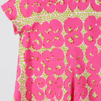 70s marimekko for design research pink swirl cotton shift dress/tunic