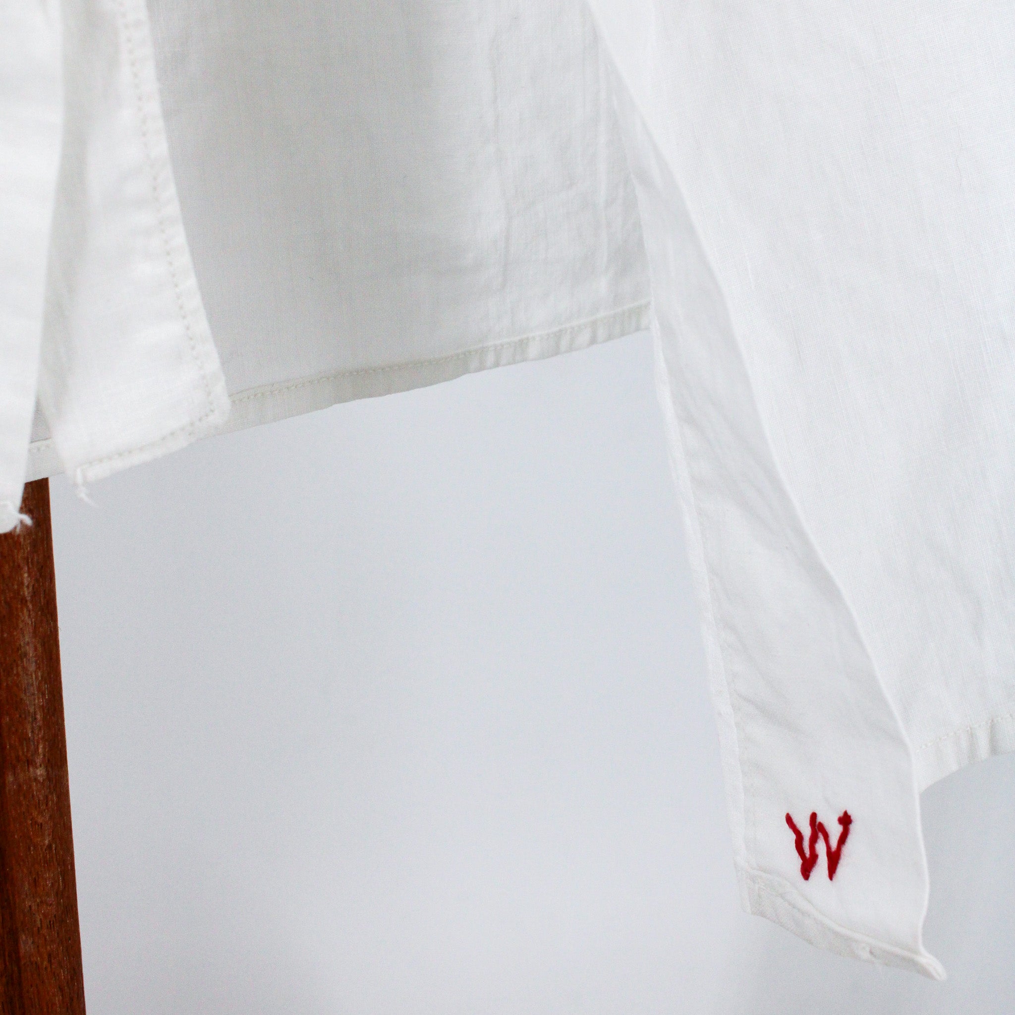 antique french monogrammed peasant smock
