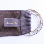 1980s christian dior jeweled o-ring wide leather belt