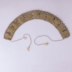 40s beaded faux pearl & rhinestone collar necklace