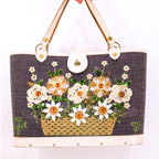 60s enid collins flower basket jeweled box bag