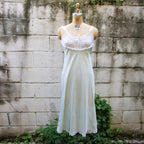 40s "styled by godfried" mint rayon nightgown, lace bodice