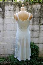 40s "styled by godfried" mint rayon nightgown, lace bodice