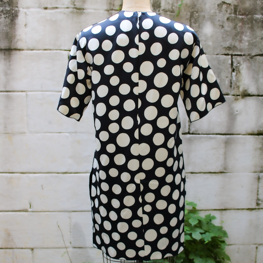 2015 céline by phoebe philo polka dot silk wool shift dress