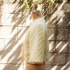 50s barbizon dream puff bed jacket - side view on dress form