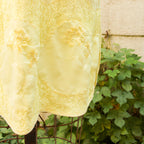 50s nan flower yellow nylon slip - lace bust medallion detail