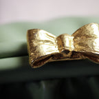 70s mint green bow clasp chain clutch