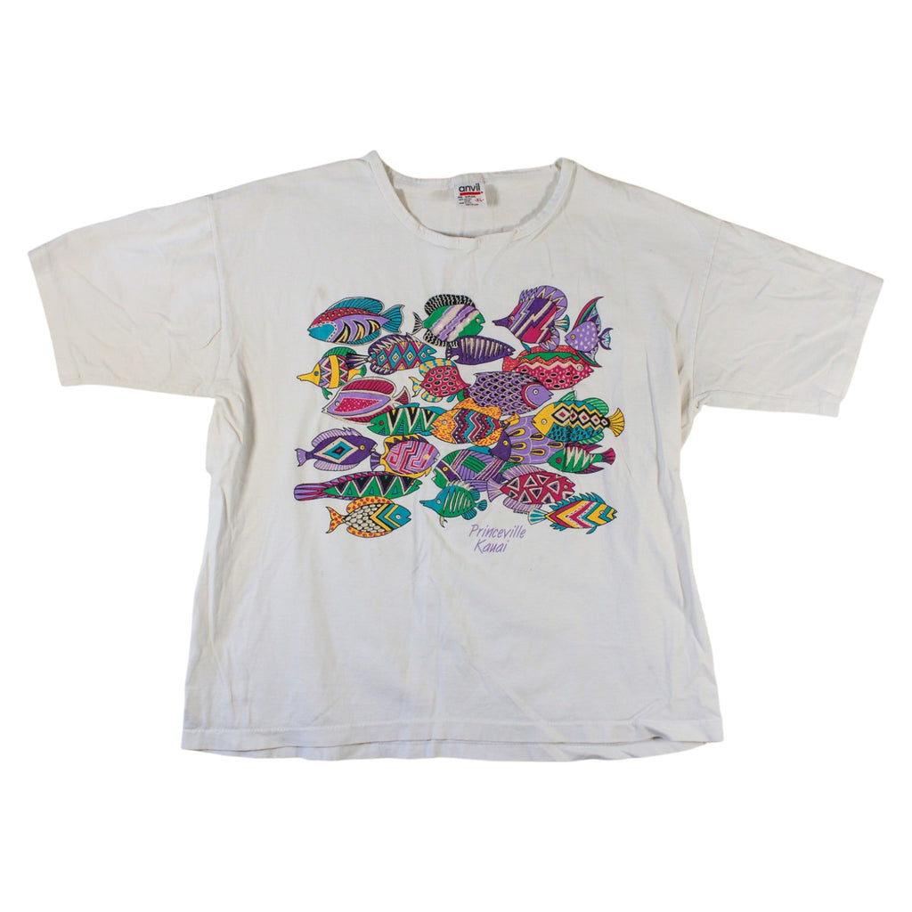 90s Anvil fish graphic single stitch t-shirt