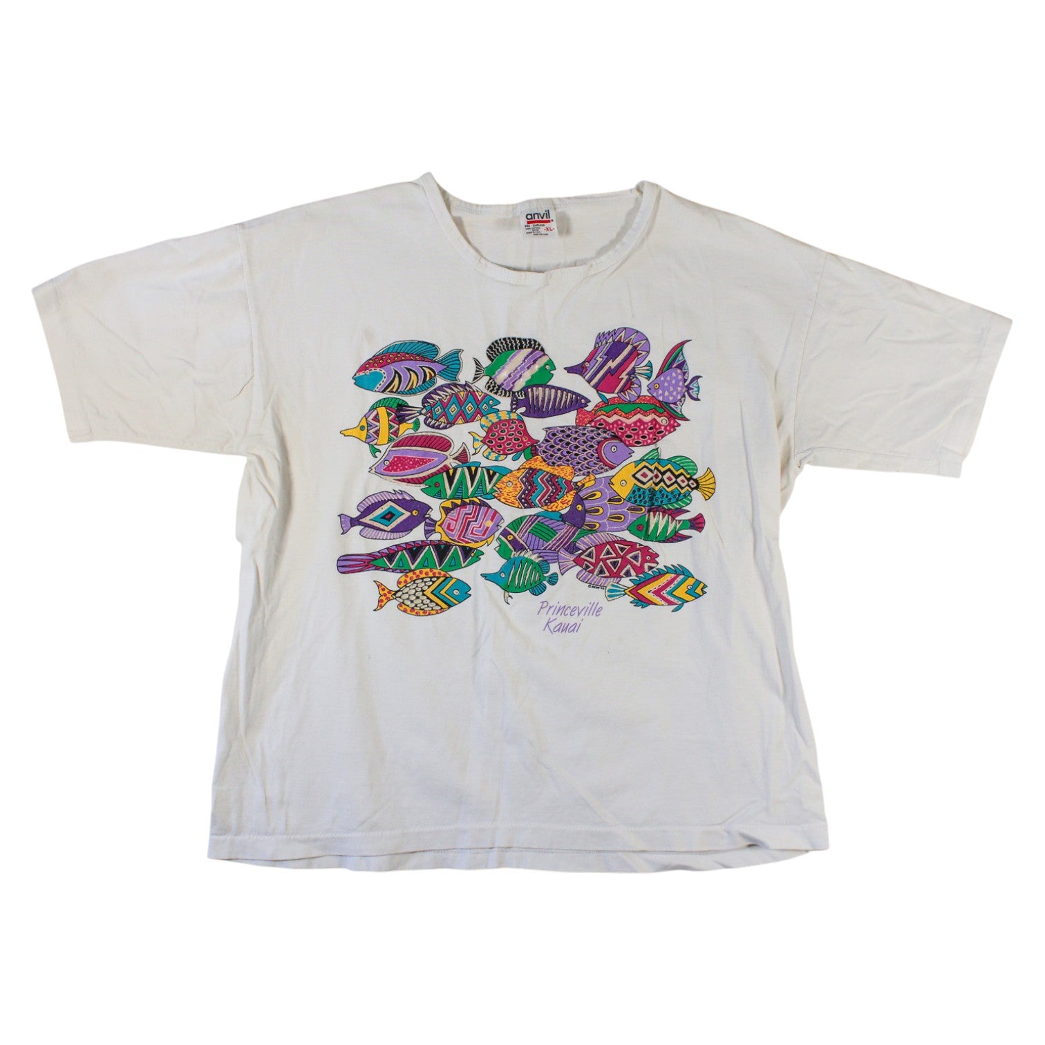 90s Anvil fish graphic single stitch t-shirt