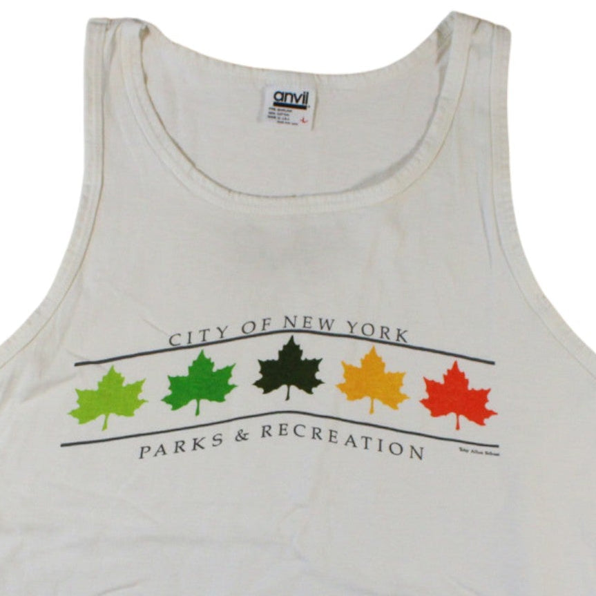 90s city of new york parks & recreation tank top made in usa