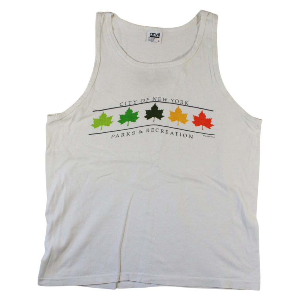 90s city of new york parks & recreation tank top made in usa