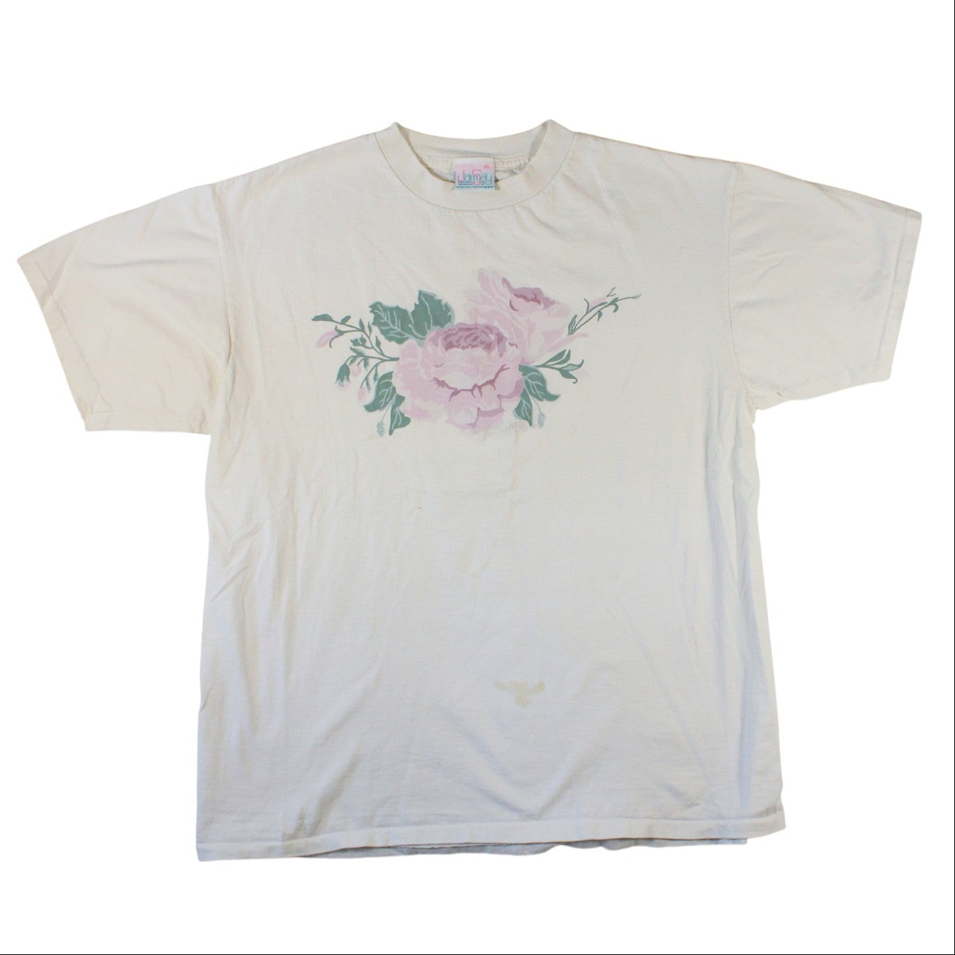 90s jerzees pastel floral single-stitch tee xl