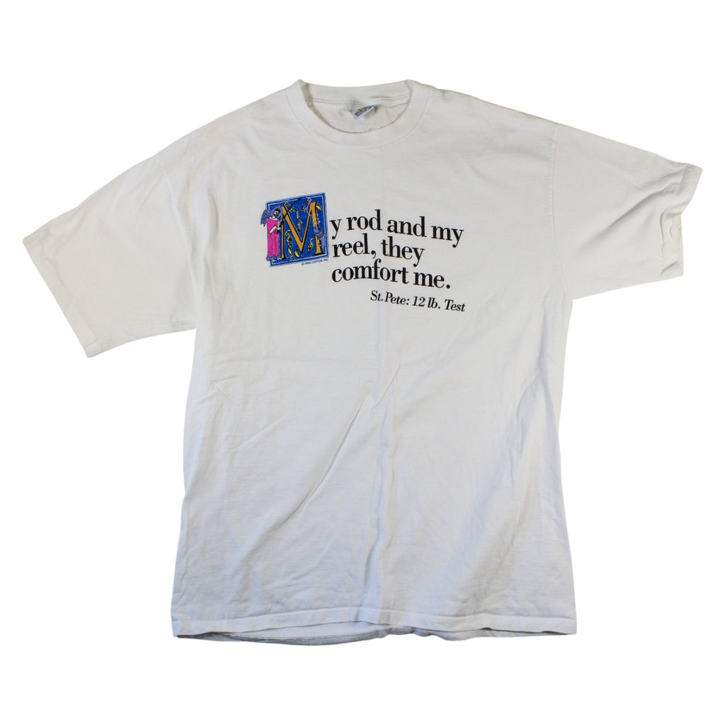 90s high cotton “my rod and my reel” single-stitch tee
