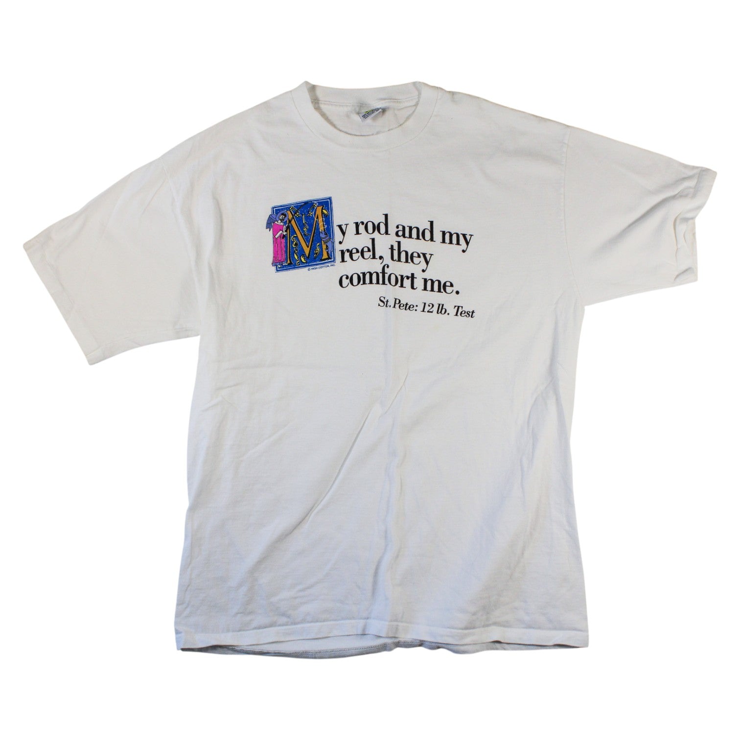 90s high cotton “my rod and my reel” single-stitch tee