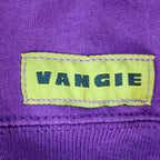 60s quilted floral sweatshirt in purple - one-of-a-kind