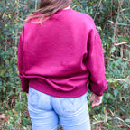 60s faux-patchwork rosebud quilted reverse appliqué sweatshirt -one-of-a-kind