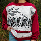 60s harwood steiger six quail quilted remade - designer mcm textile