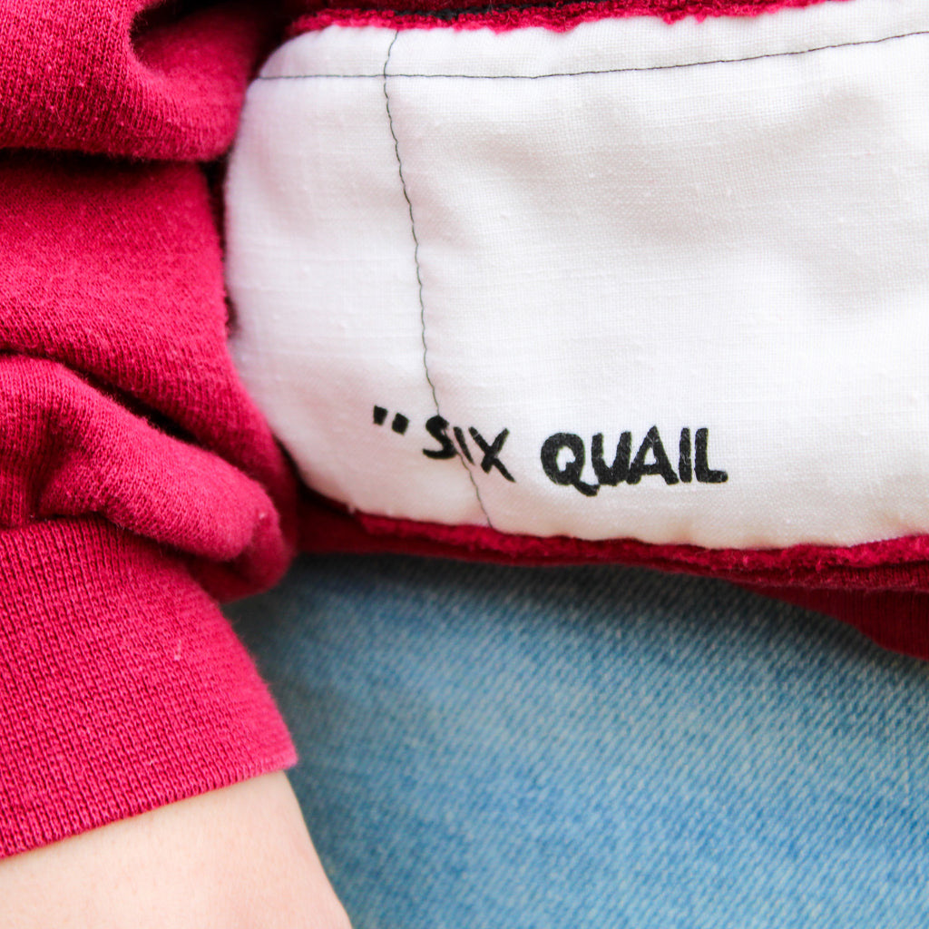 60s harwood steiger six quail quilted remade - designer mcm textile