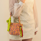 millie mini-purse -  50s embroidered quilting