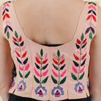 40s hattie carnegie sequin floral corset bodice - museum rarity