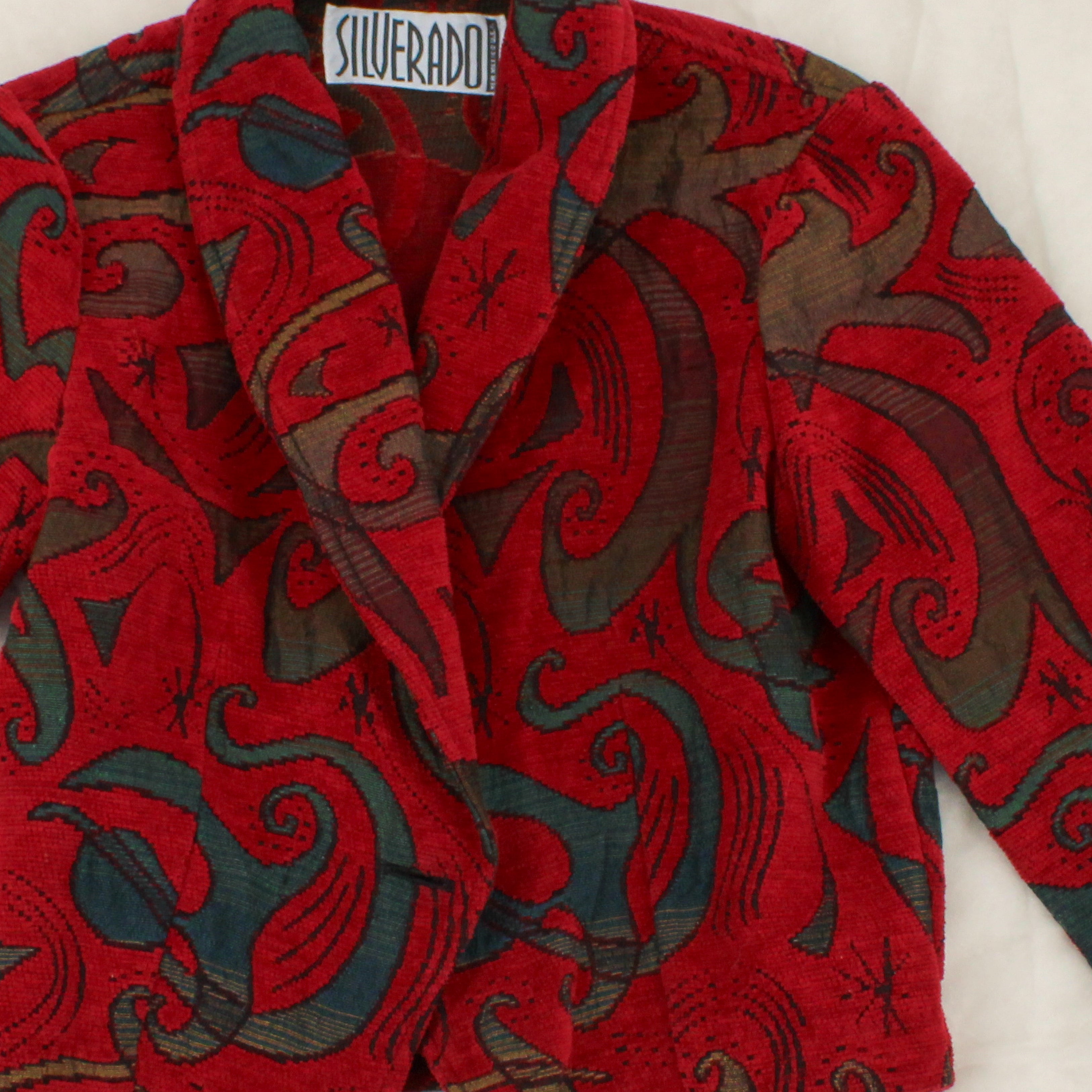 80s silverado western tapestry chenille jacket