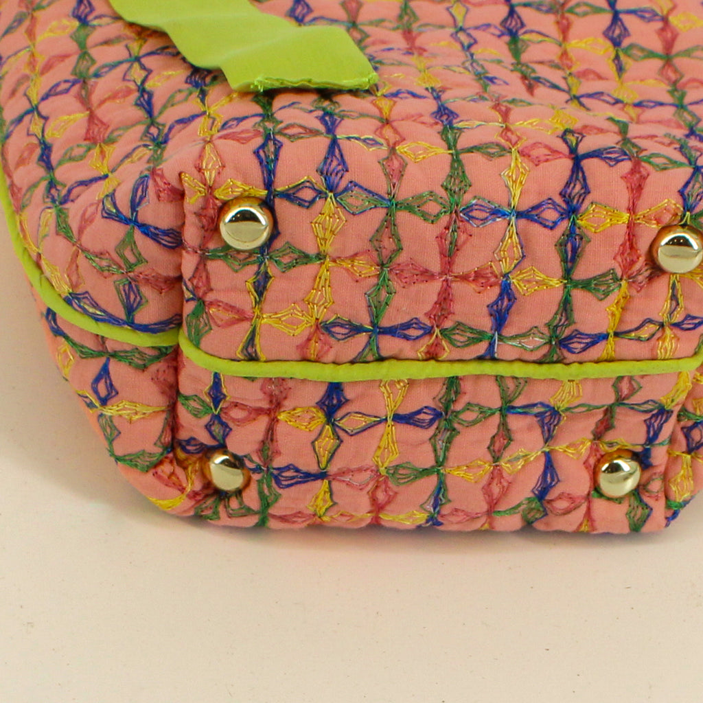 millie mini-purse -  50s embroidered quilting