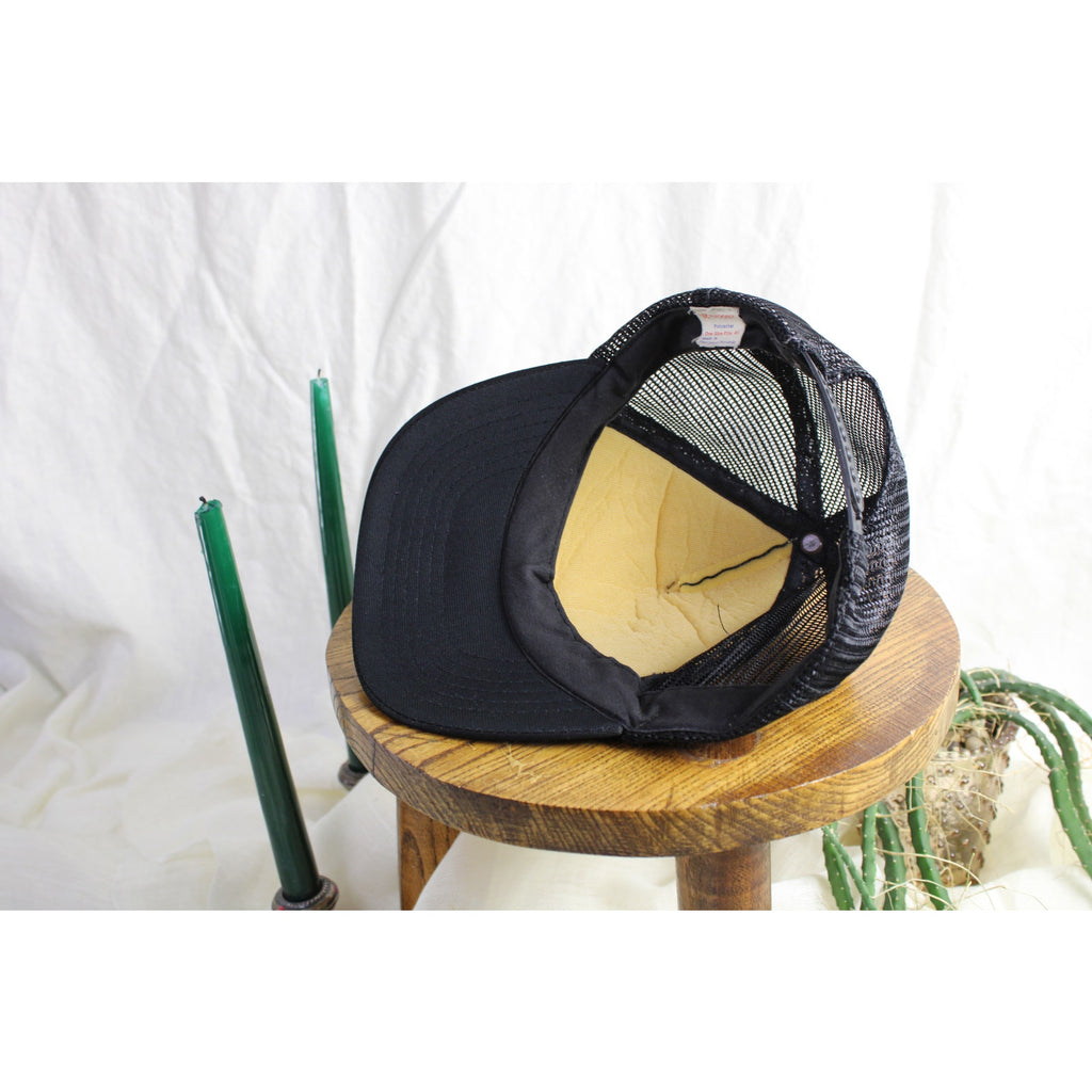 80s las brasas black mesh trucker hat